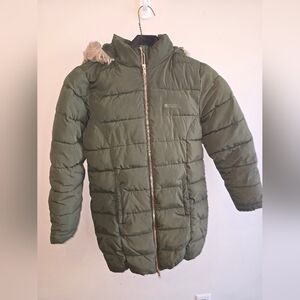Mountain Warehouse Fleece-lined Olive Winter Jacket Youth 11-12 yrs Olive Green